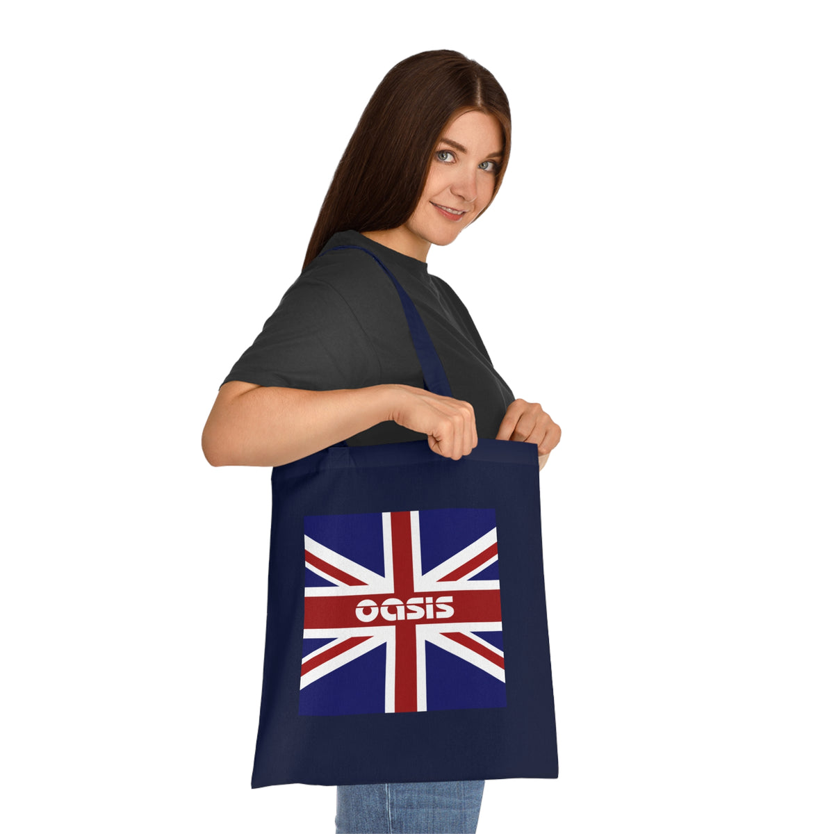 Union Jack Oasis Tote Bag — British Flag Cotton Shopper