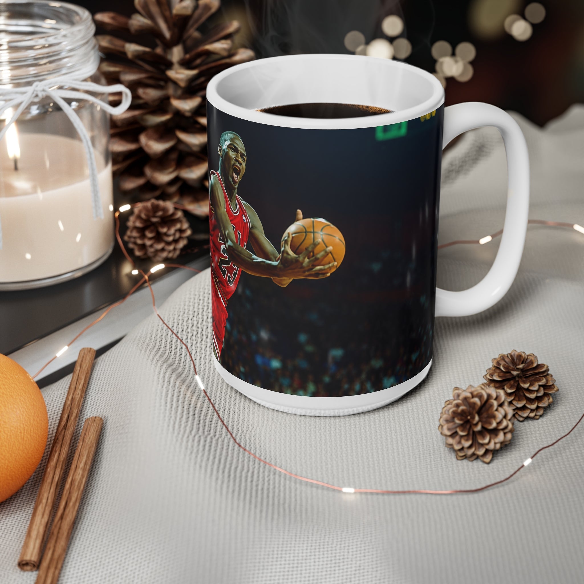 Basketball Action Mug — Dynamic Game Night Coffee Cup (11oz, 15oz)
