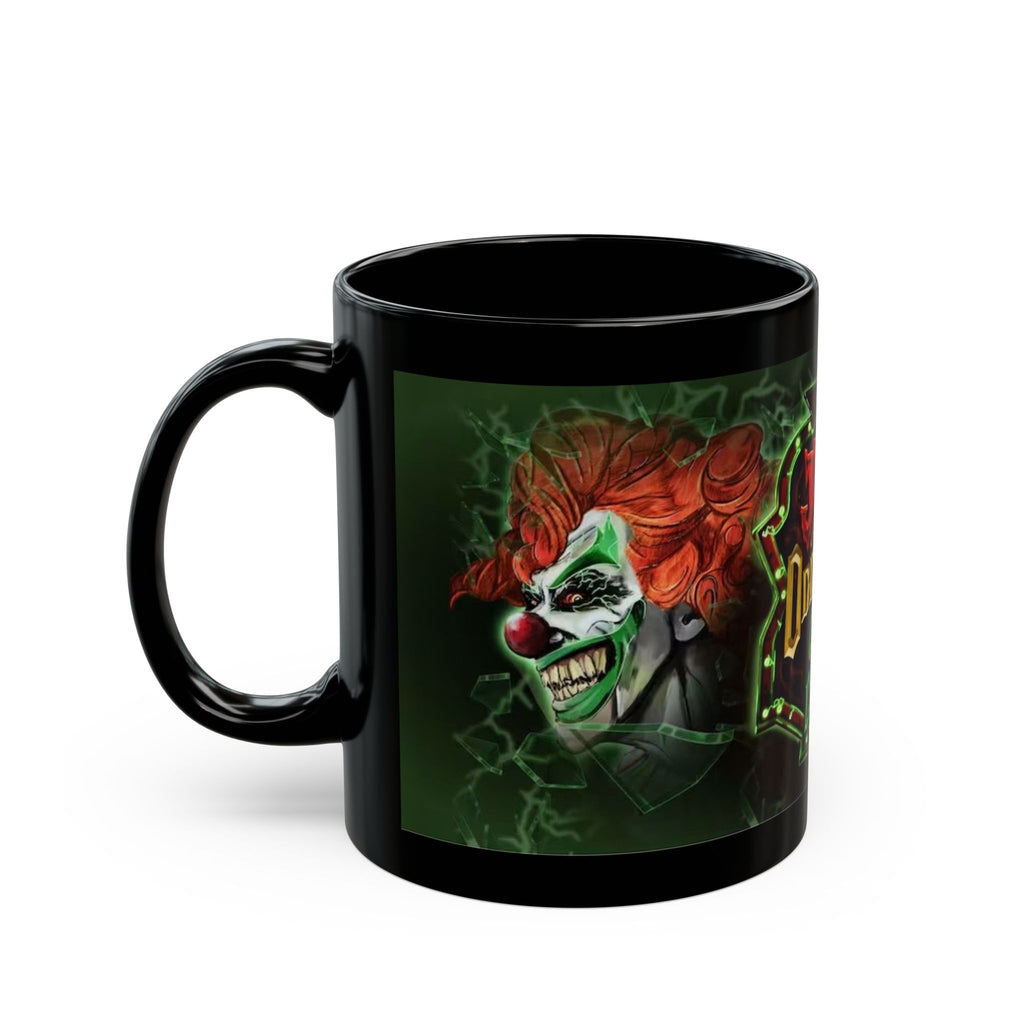 Black Ceramic Mug — 'Jack & Oddfellow Chaos Control' Horror Gamer Coffee Cup