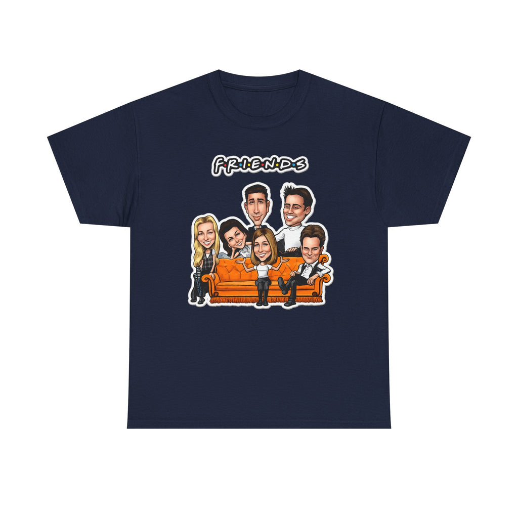 Friends TV Show Cartoon Cast T-Shirt — Iconic Couch Graphic Tee
