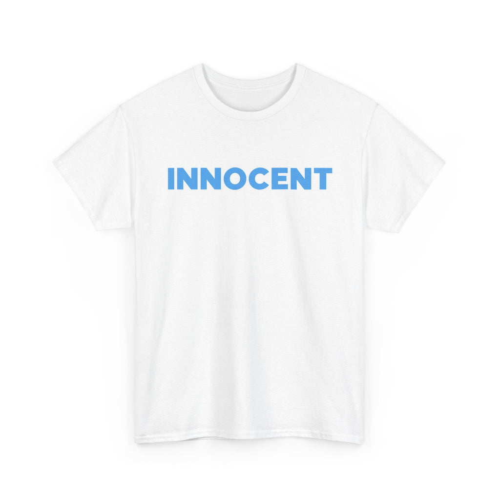 Innocent Graphic Tee — Bold Blue Statement Cotton T-Shirt