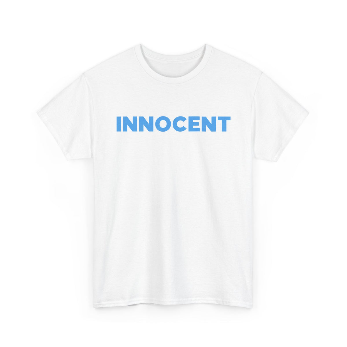 Innocent Graphic Tee — Bold Blue Statement Cotton T-Shirt