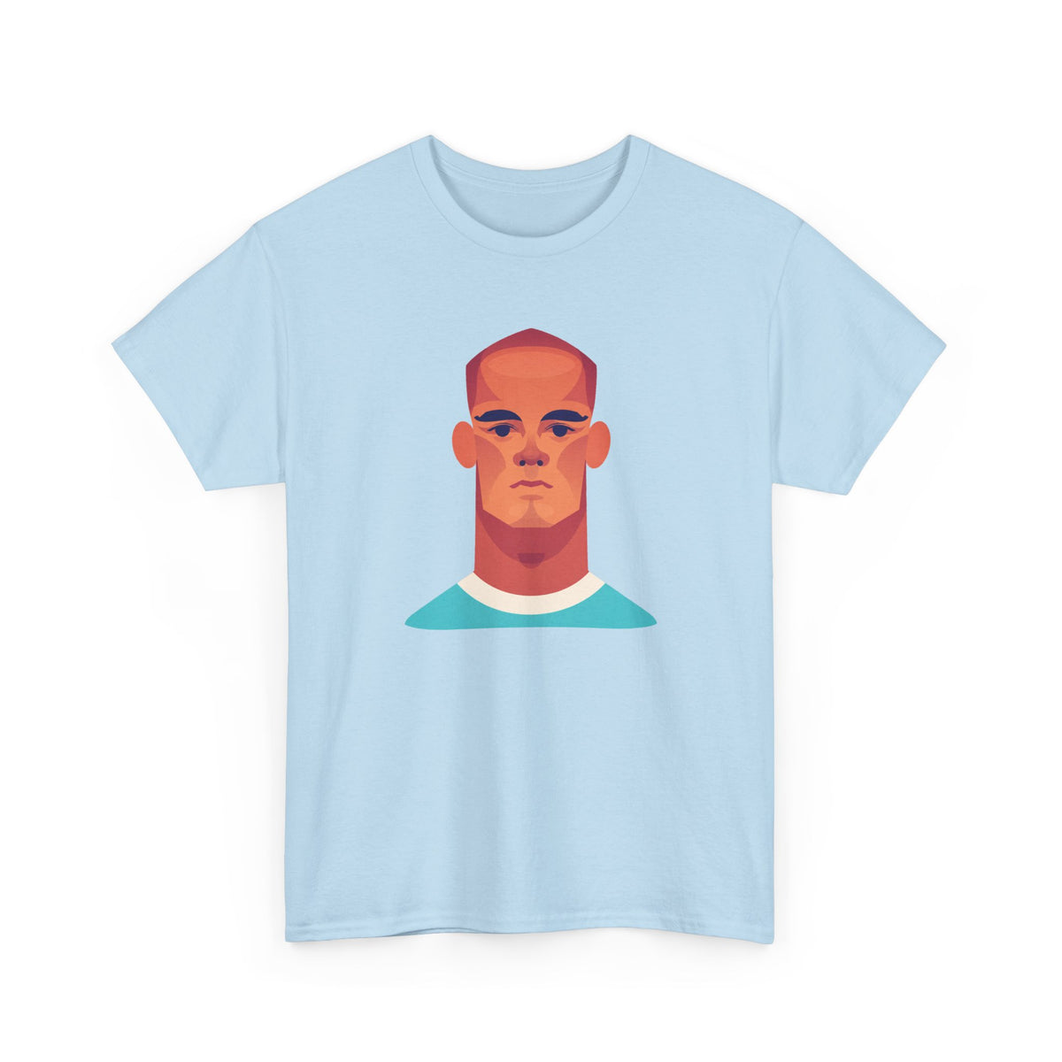Vinny Kompany Manchester City Legend Minimalist Portrait Tee — Bold Stylized Face Graphic T-Shirt