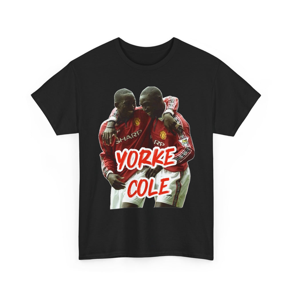 Yorke & Cole Manchester United Soccer Legends Graphic Tee — 'Yorke Cole' Retro Football Shirt