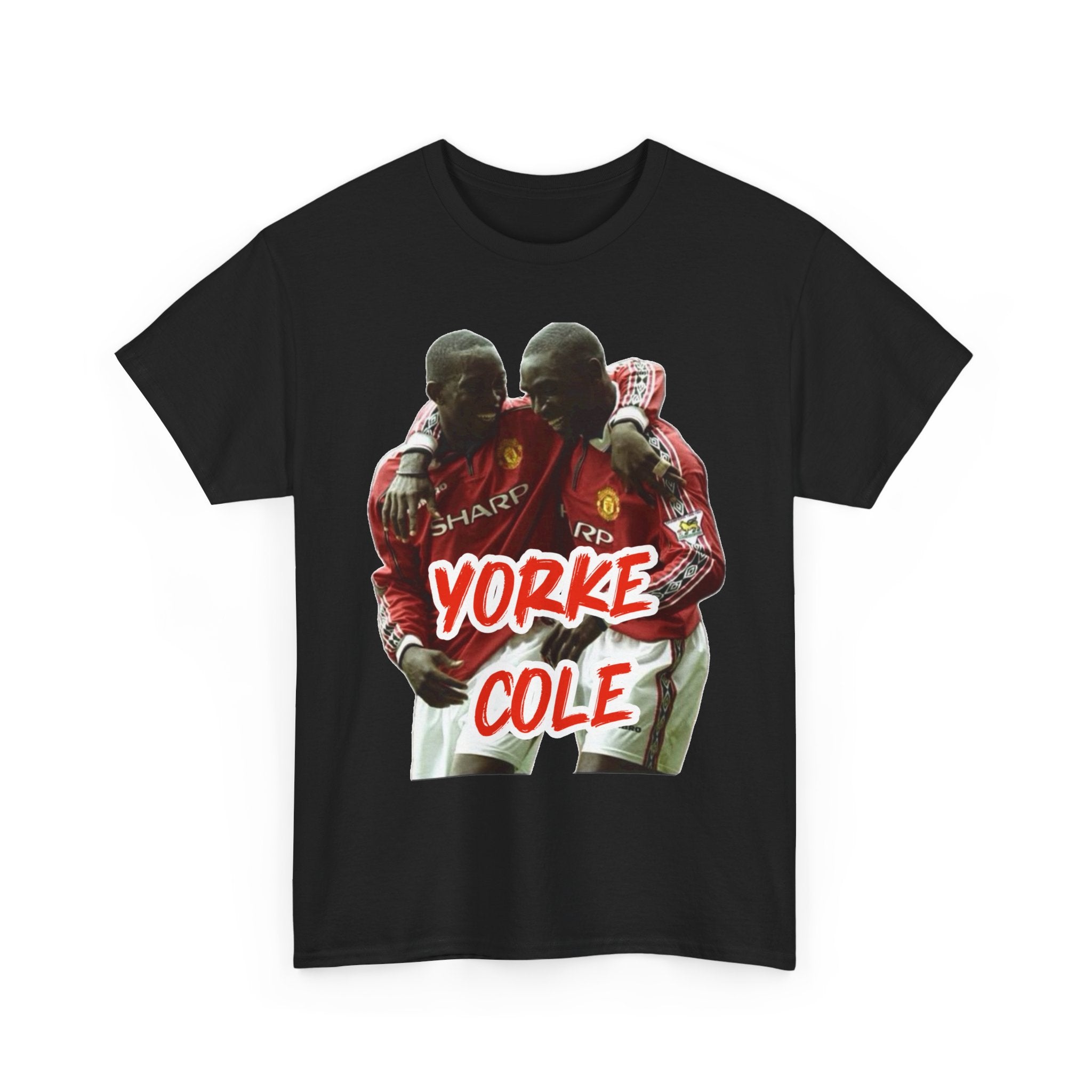 Yorke & Cole Manchester United Soccer Legends Graphic Tee — 'Yorke Cole' Retro Football Shirt