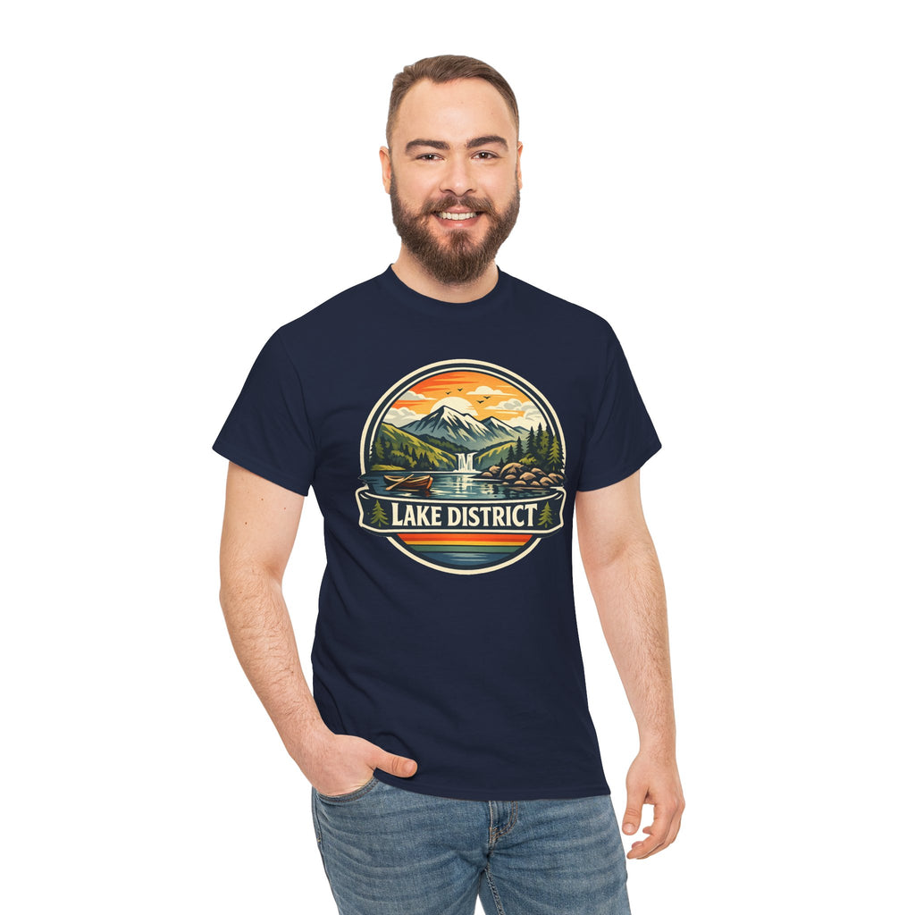 Lake District Graphic Tee — Scenic Mountain & Lake Camping Shirt