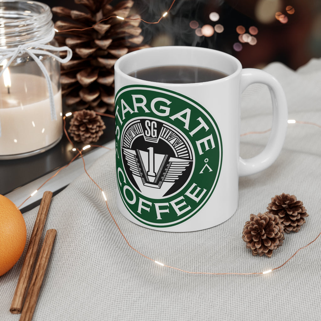 Stargate Coffee Ceramic Mug — 11oz & 15oz Branded Logo Coffee Cup