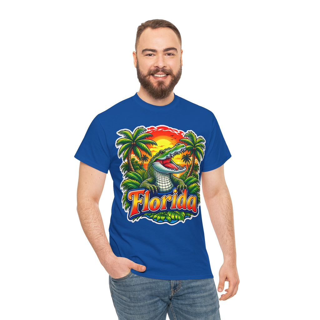 Florida Gator Sunset T-Shirt — Tropical Palm Beach Vacation Tee