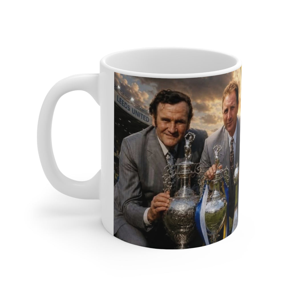 Leeds United Managers Photo Mug – Vintage Trophy Team Ceramic Coffee Cup (11oz, 15oz)