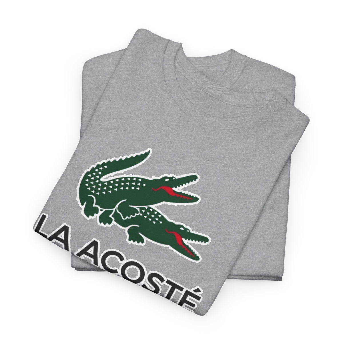 La Acosté Crocodile Logo Graphic Cotton Tee / T-Shirt