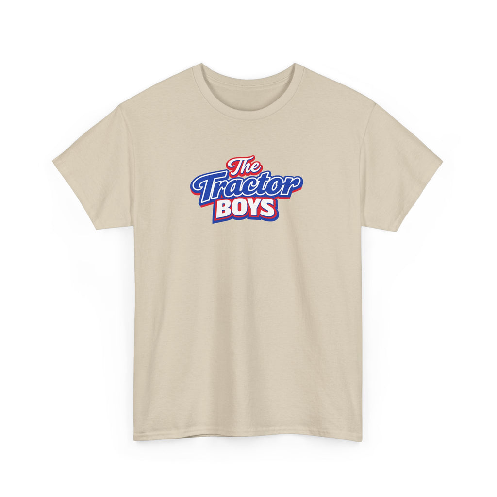 The Tractor Boys T-Shirt — Retro Blue & Red Logo Tee