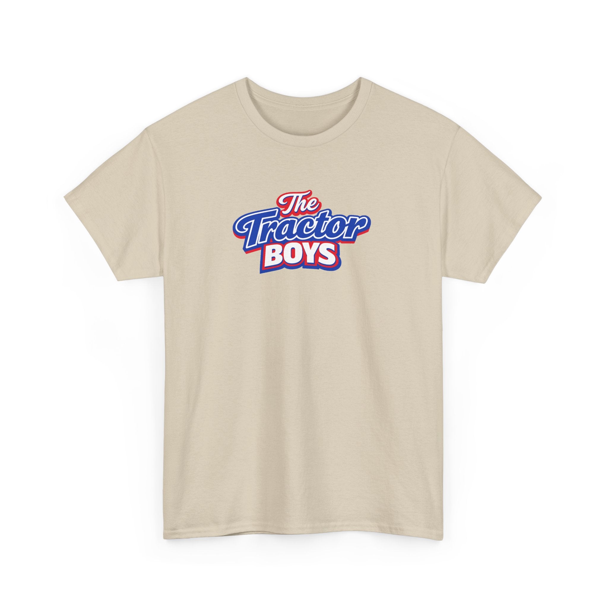 The Tractor Boys T-Shirt — Retro Blue & Red Logo Tee