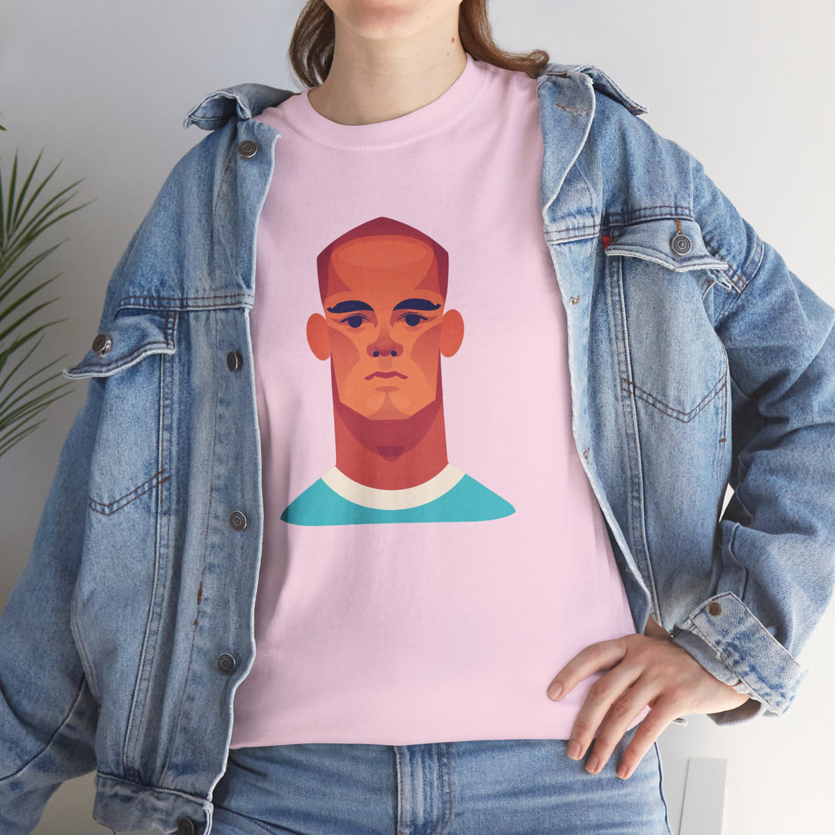 Vinny Kompany Manchester City Legend Minimalist Portrait Tee — Bold Stylized Face Graphic T-Shirt