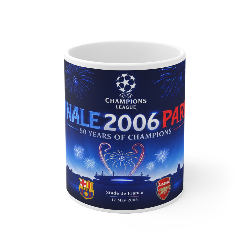 2006 UEFA champions League Final Programme Cover Inspired Commemorative Mug — 11oz/15oz Ceramic