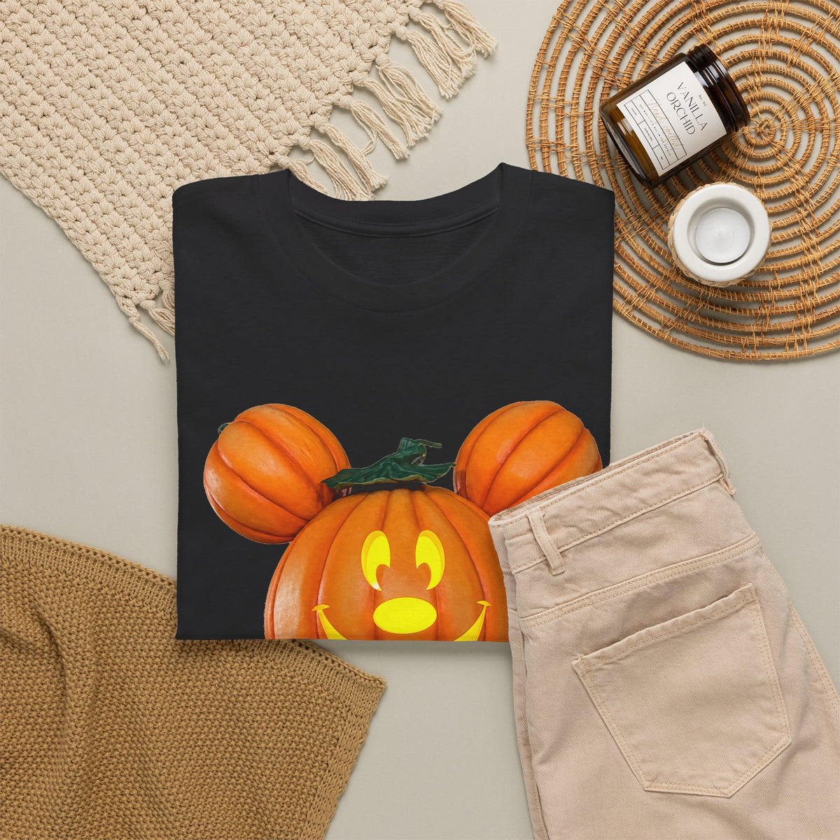Mickey Pumpkin Jack-O'-Lantern Tee — Halloween Pumpkin Mouse T-Shirt