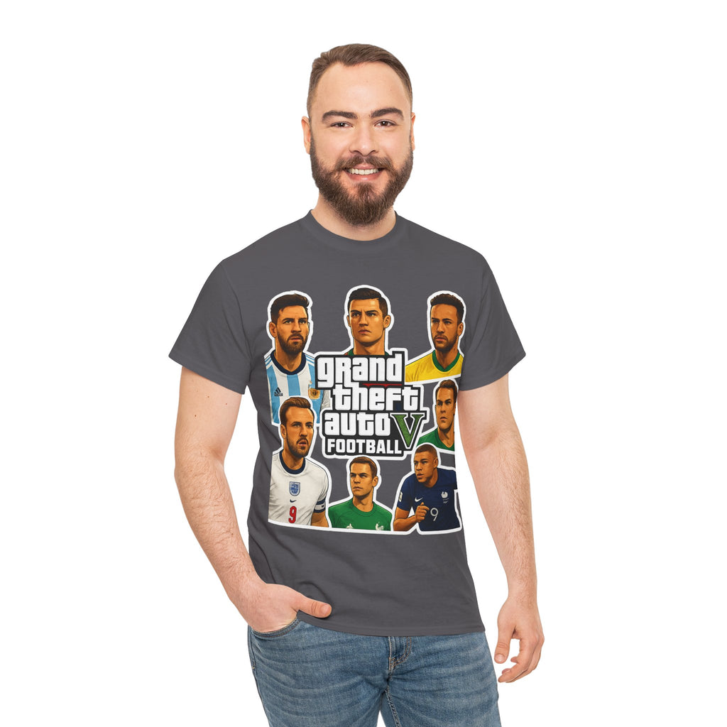 Graphic Tee — 'Grand Theft Auto V Football' Soccer Players Collage Shirt