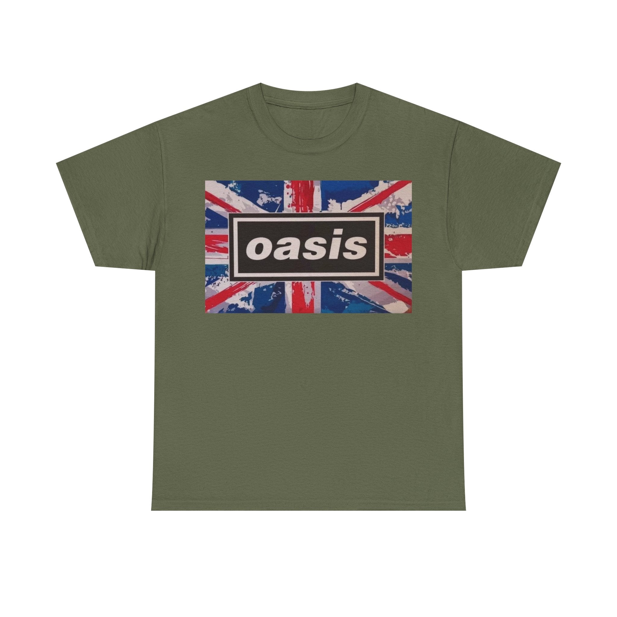 Oasis Union Jack Tee – Vintage British Band Logo T-Shirt