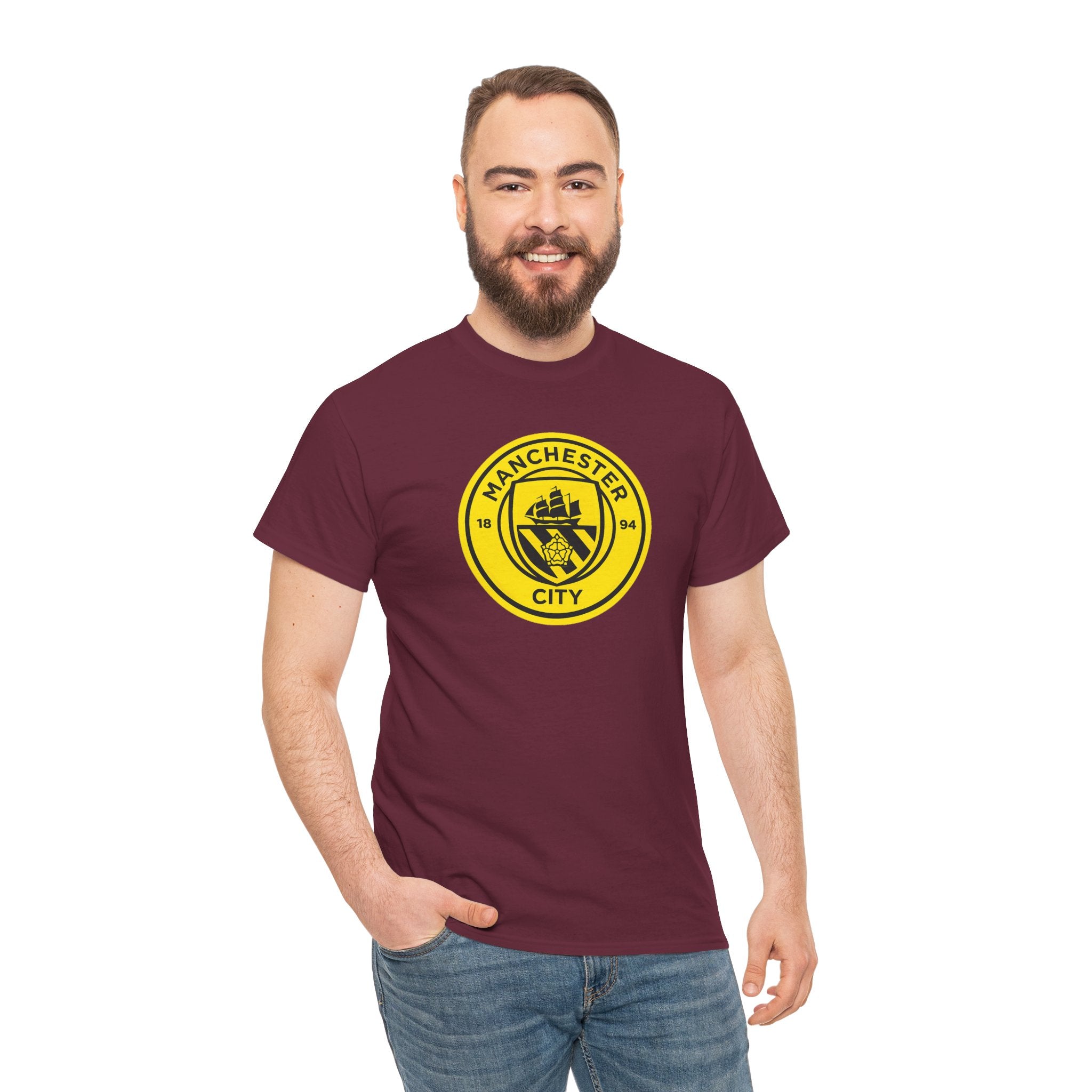 Manchester City Yellow Crest T-Shirt