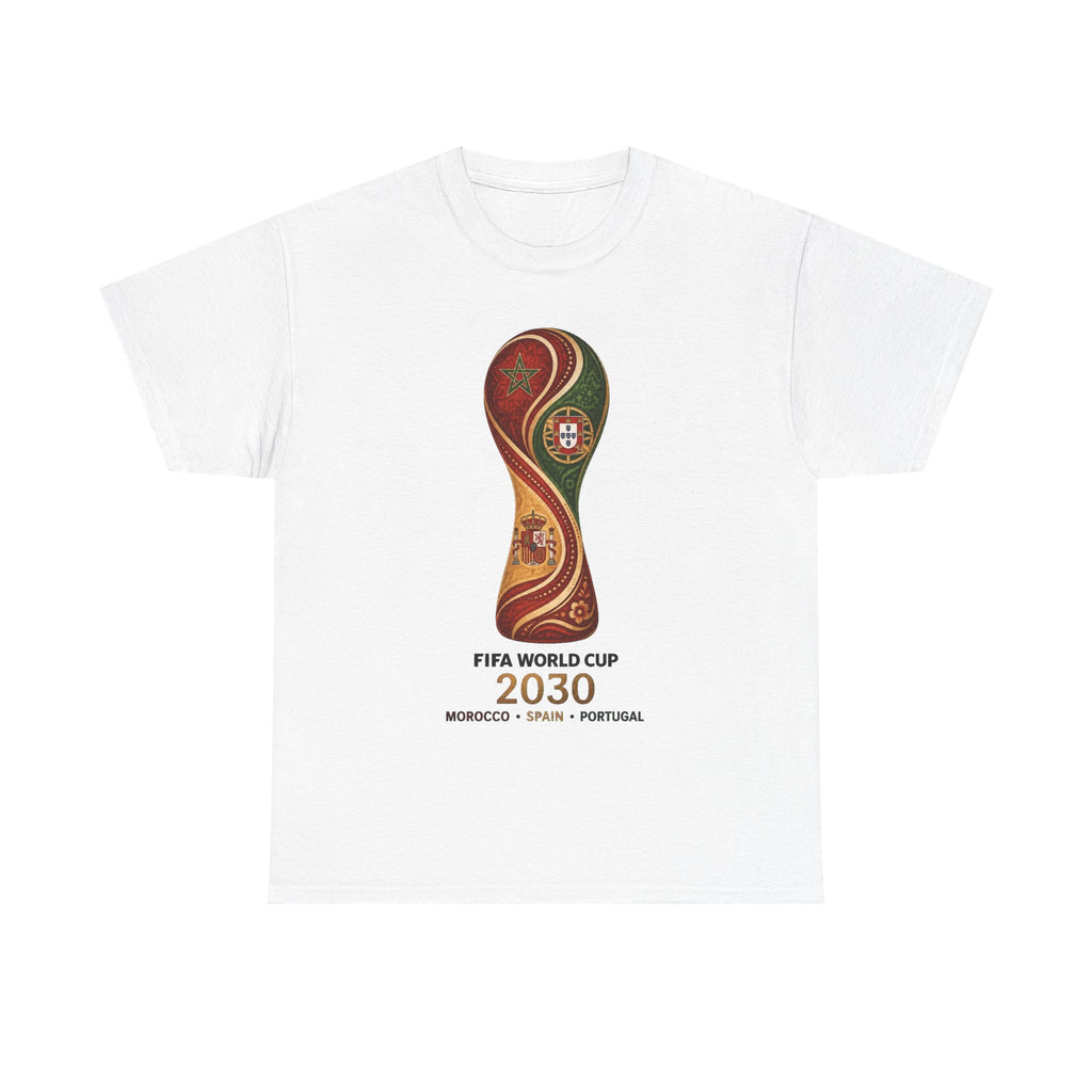 FIFA World Cup 2030 Trophy T-Shirt — Morocco Spain Portugal Official Design