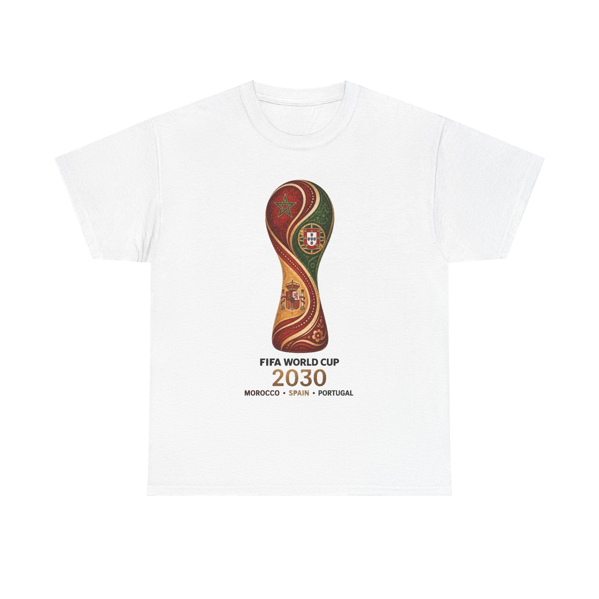 FIFA World Cup 2030 Trophy T-Shirt — Morocco Spain Portugal Official Design