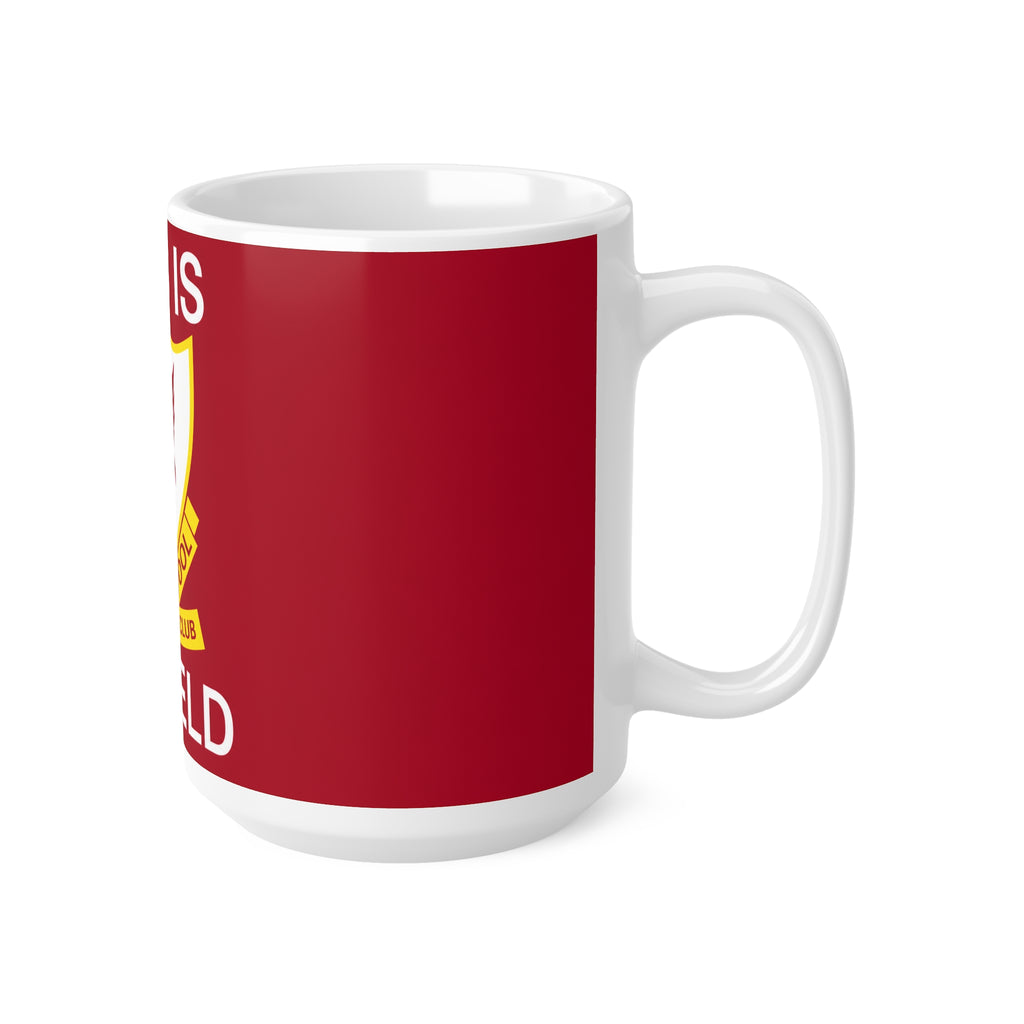 This Is Anfield Ceramic Coffee Mug — Liverpool FC Crest Red 11oz & 15oz