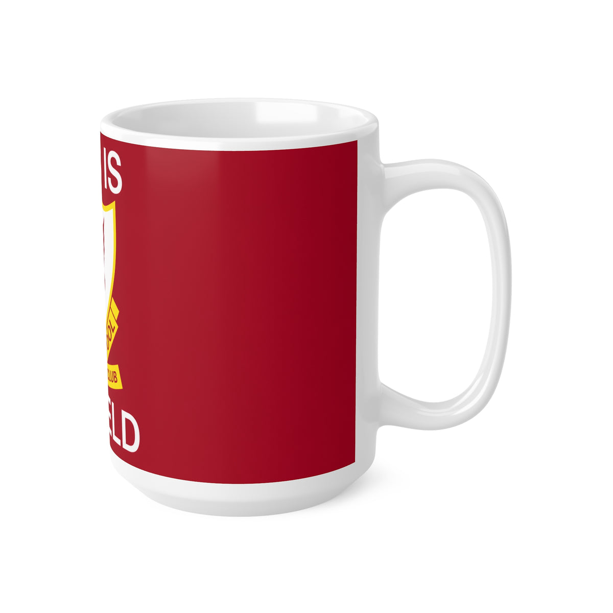 This Is Anfield Ceramic Coffee Mug — Liverpool FC Crest Red 11oz & 15oz