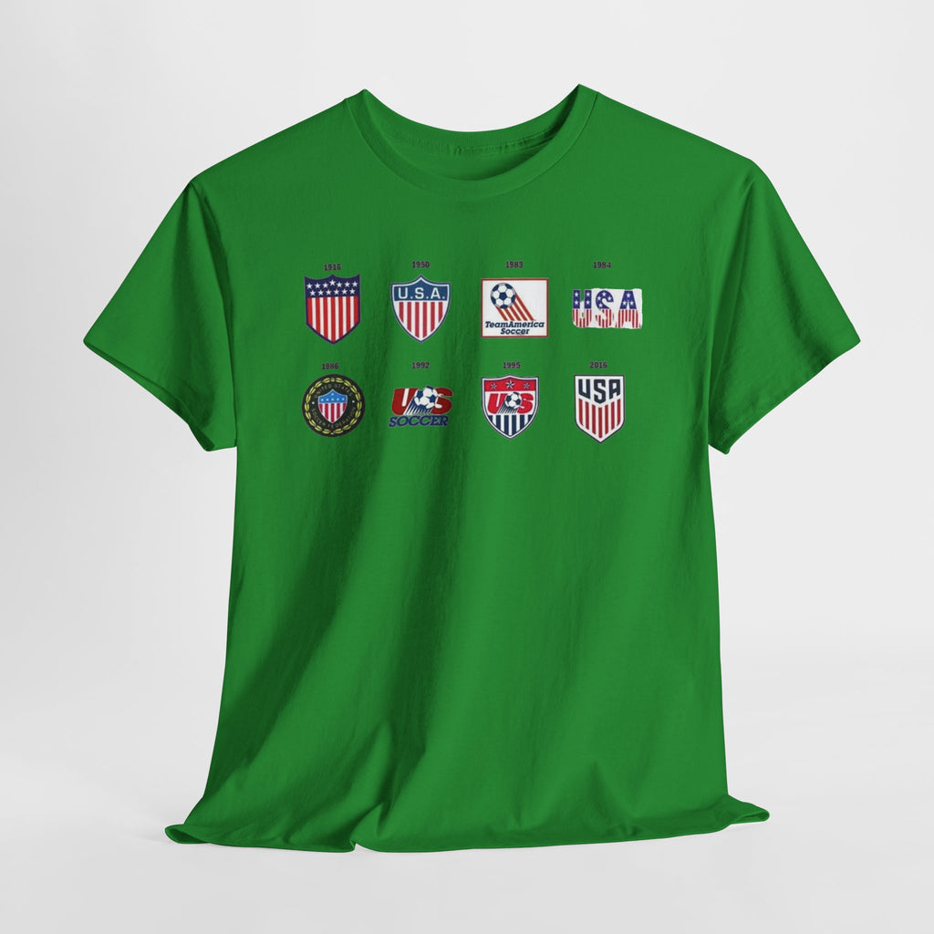USA Soccer Logos Graphic Tee — Retro American Soccer Logo T‑Shirt