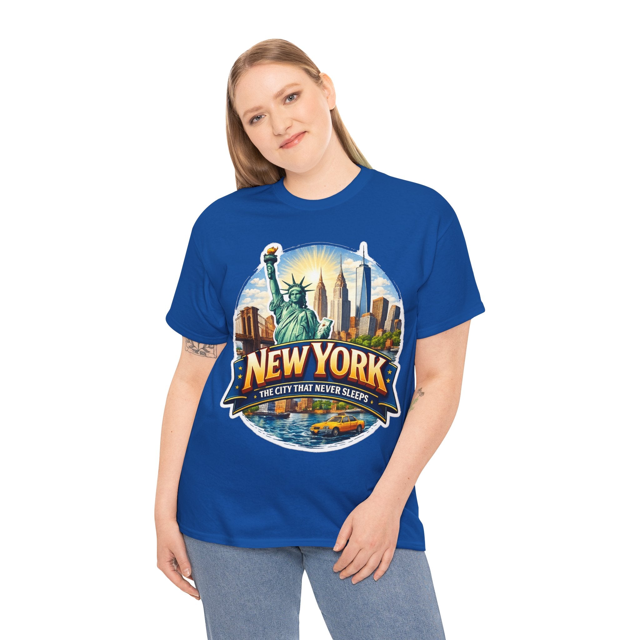 New York City T-Shirt - 'The City That Never Sleeps' Vintage Skyline Tee