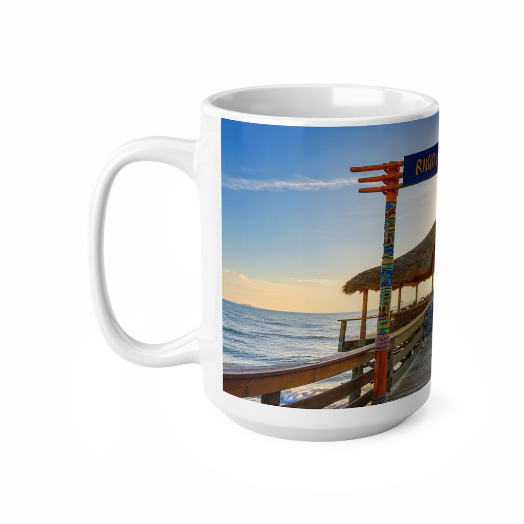Rikki Tiki Tavern Cocoa Beach Beach Mug — Tropical Tiki Bar Ceramic Coffee Cup (11oz & 15oz)
