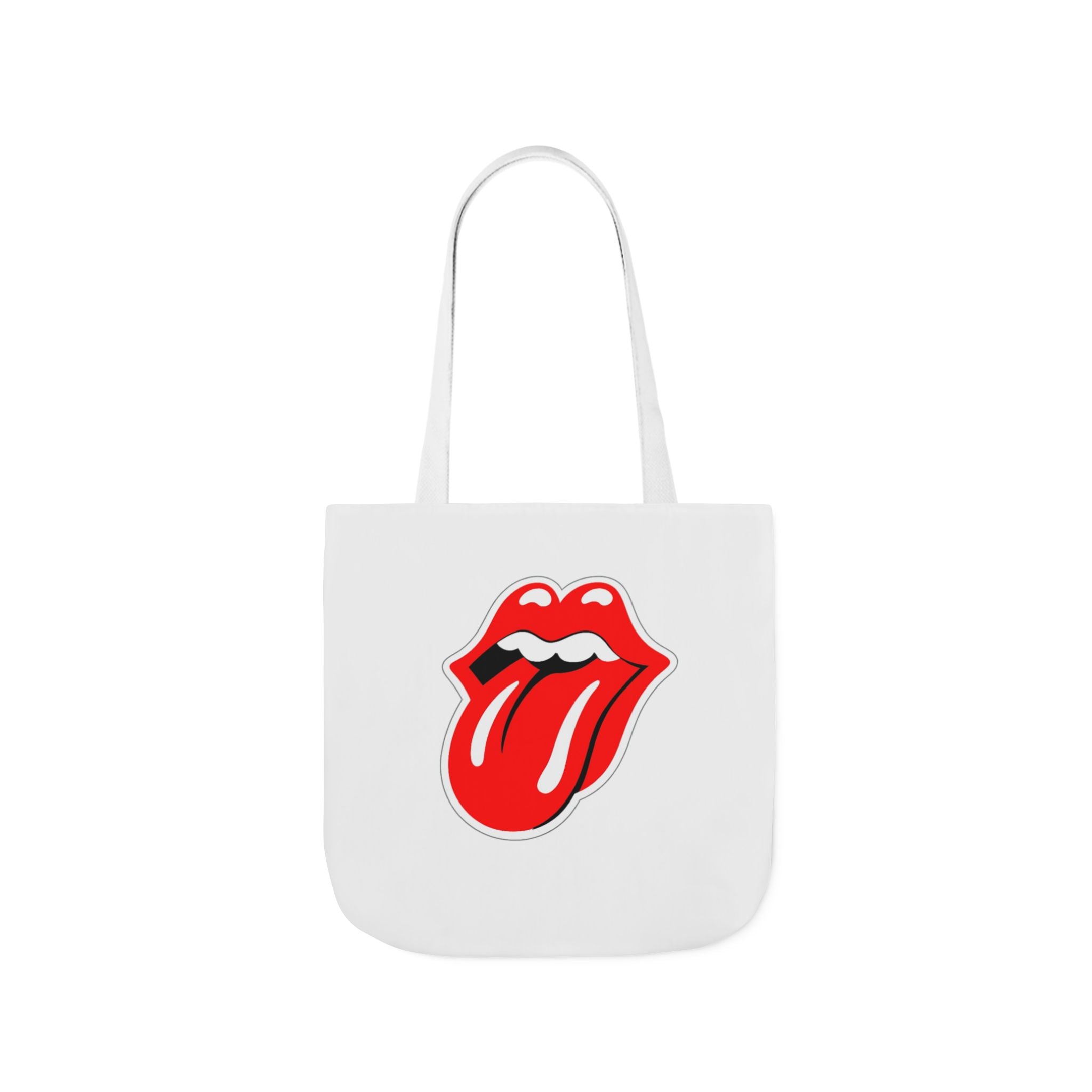 Rock & Roll Tongue Canvas Tote Bag — Retro Lip Graphic