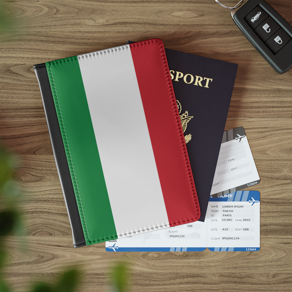 Italian Flag Passport Cover — Tricolor Travel Passport Holder for Italy Lovers