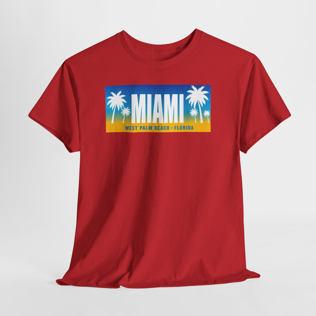Miami West Palm Beach Vintage Tee — "MIAMI" Beach Palm Trees T‑Shirt