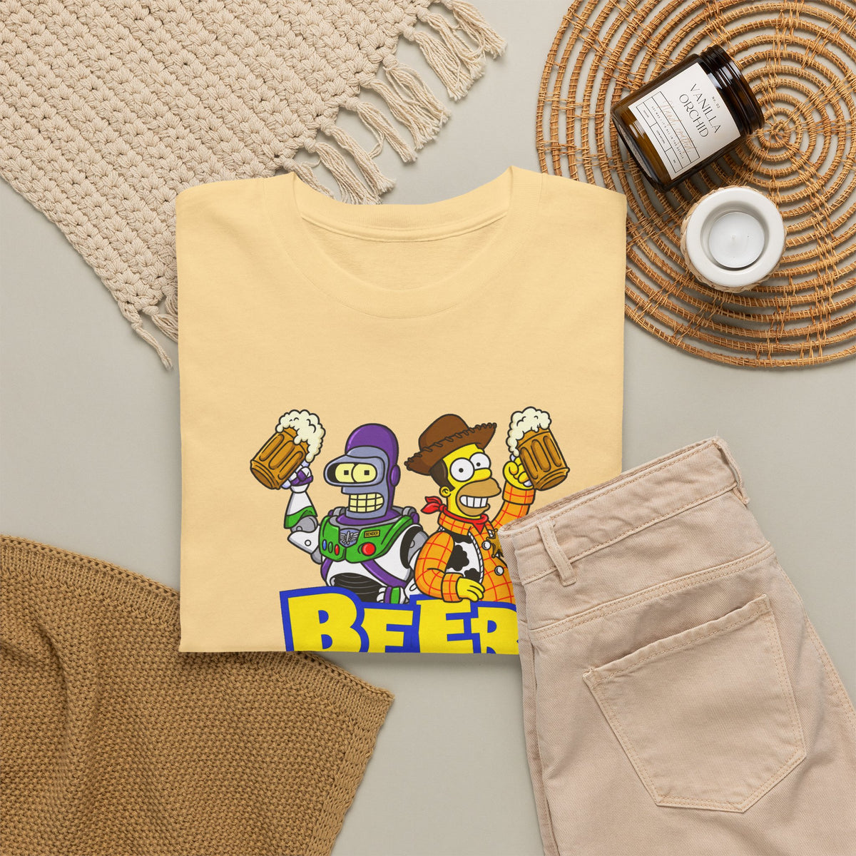 Beer Story T-Shirt — Funny Cartoon Beer Buddies Graphic Tee