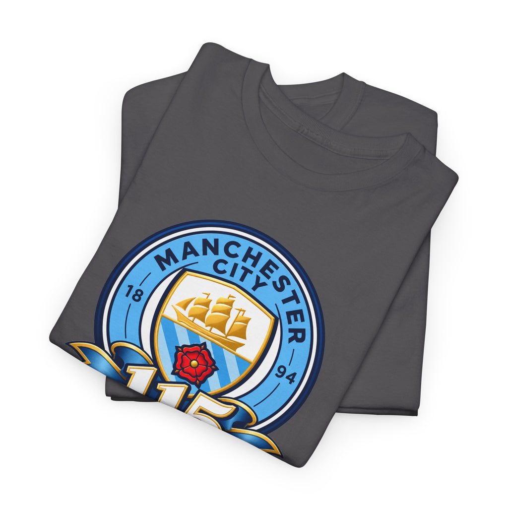 Manchester City 115th Crest Inspired Cotton T-Shirt