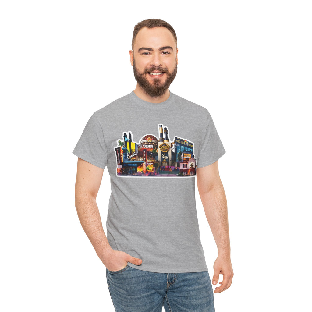 Universal Orlando Skyline T-Shirt — Neon Strip Casino Cityscape Tee