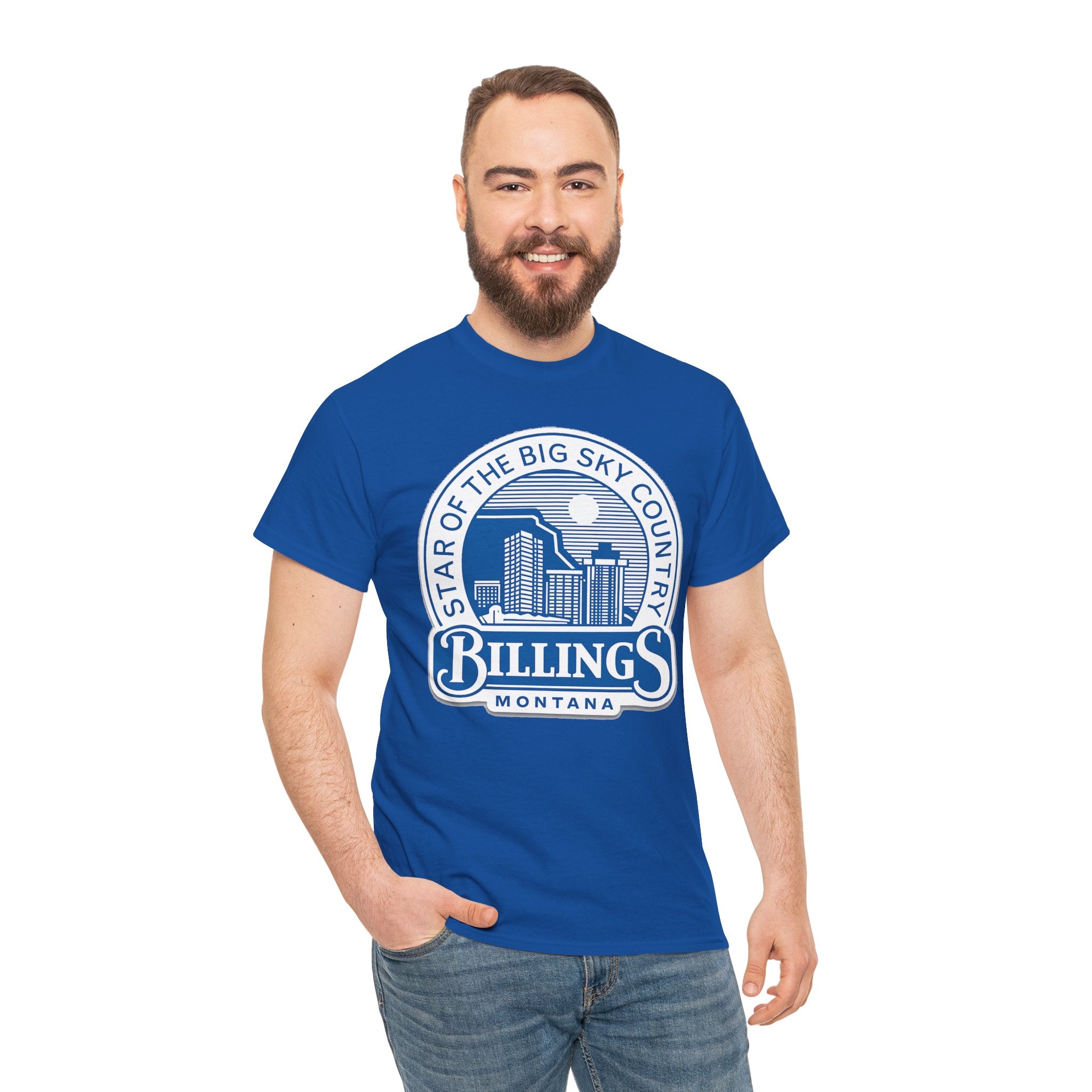 Billings Montana Tee — "Star of the Big Sky Country" Retro City Skyline T-Shirt