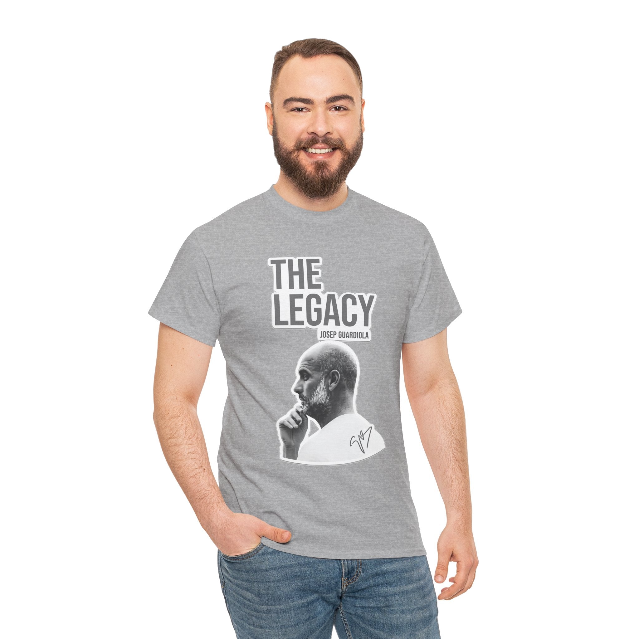 Pep Guardiola Manchester City The Legacy Tee — Inspirational Portrait Graphic T-Shirt