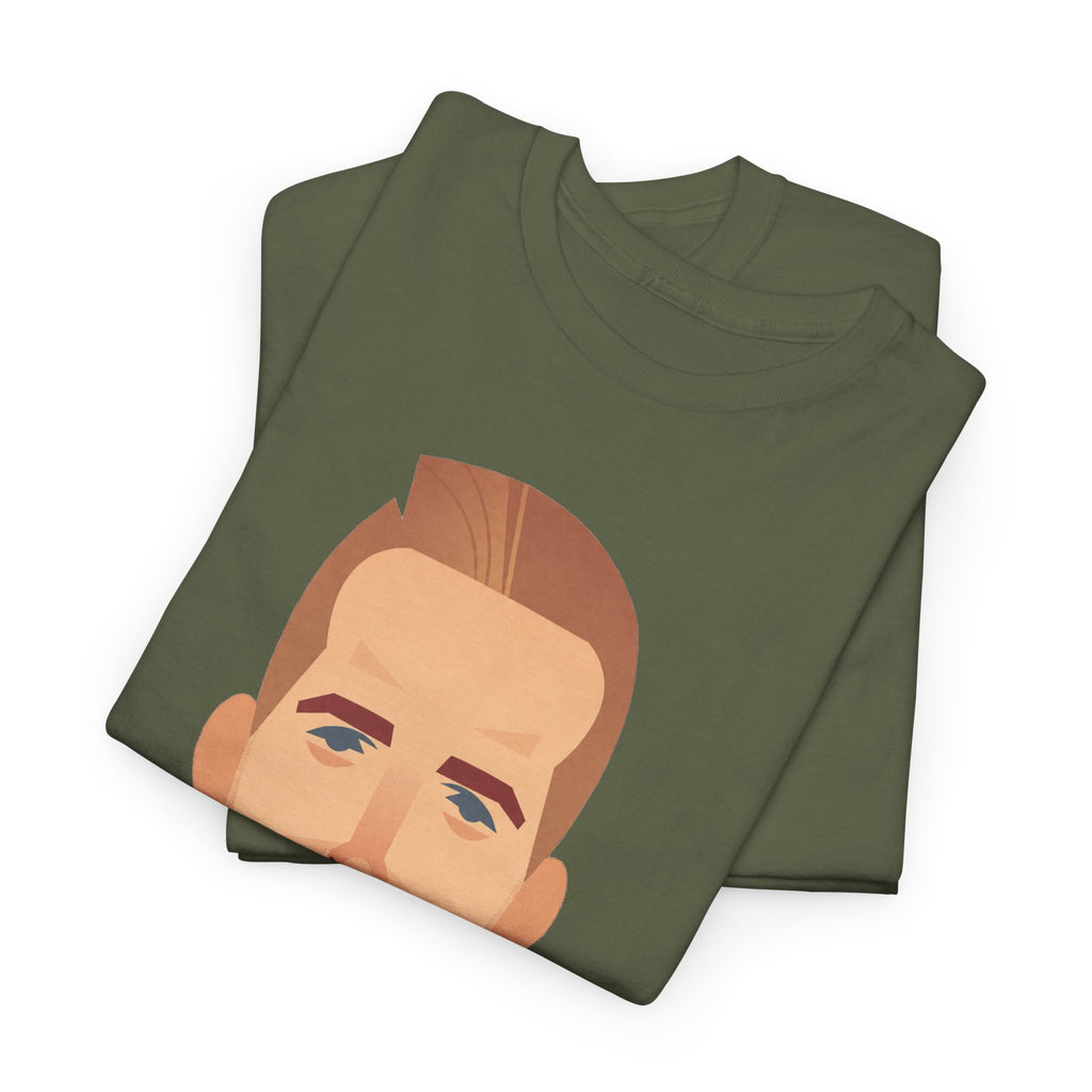 Harry Kane England Caricature Portrait Tee — Minimal Male Face Graphic Cotton T-Shirt