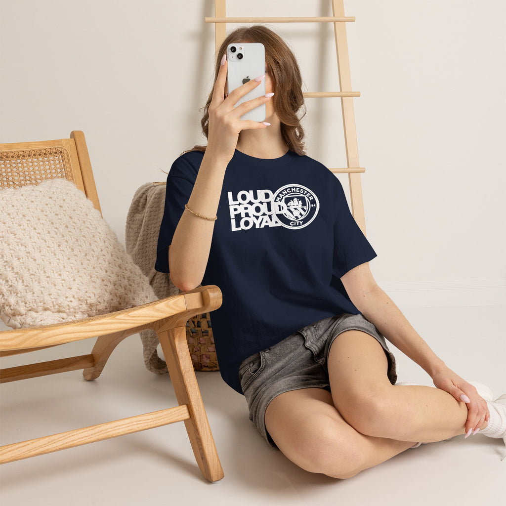 Loud Proud Loyal Graphic Manchester City Cotton T-Shirt