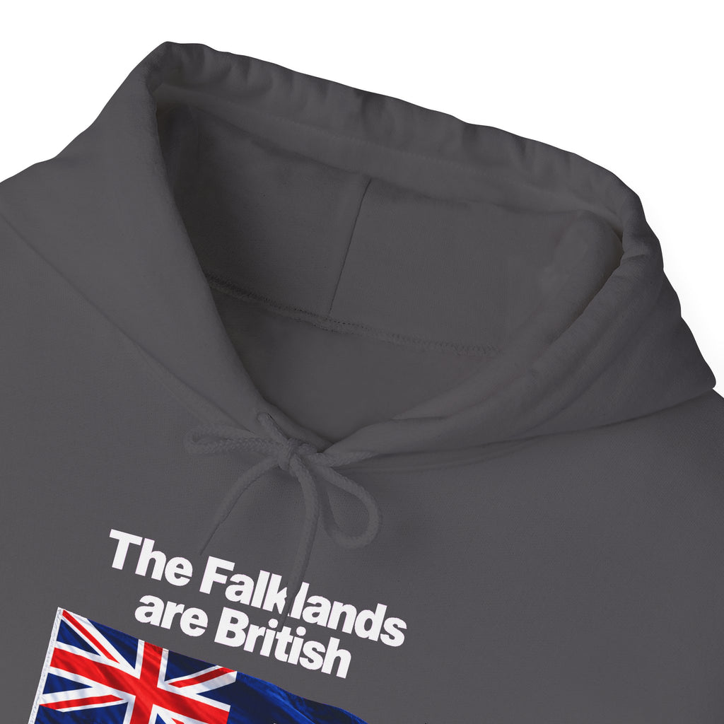 Falklands Are British Hoodie – Bilingual 'Las Malvinas son británicas' Flag Pullover