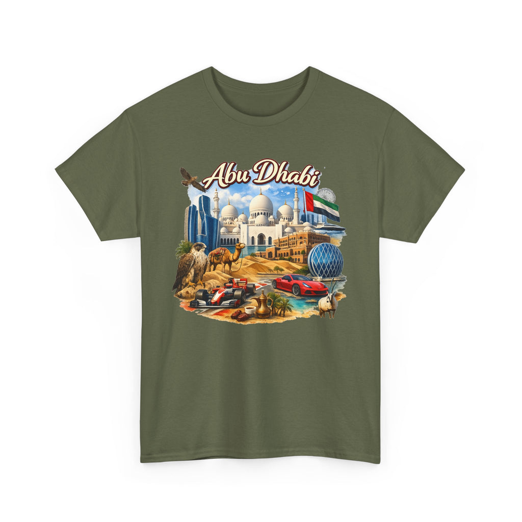 Abu Dhabi Landmark Collage T-Shirt — UAE Travel Souvenir Tee