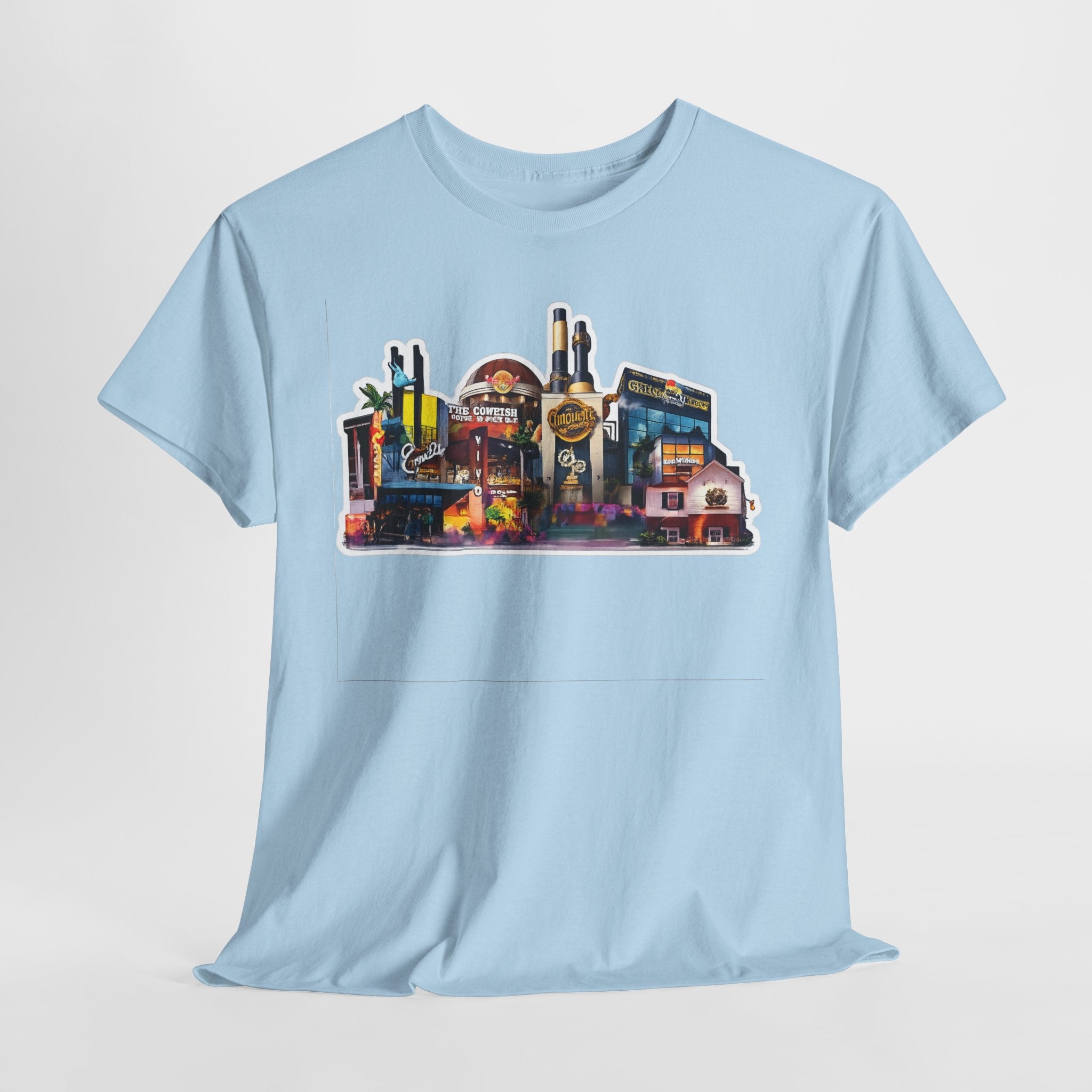 Universal Orlando Skyline T-Shirt — Neon Strip Casino Cityscape Tee
