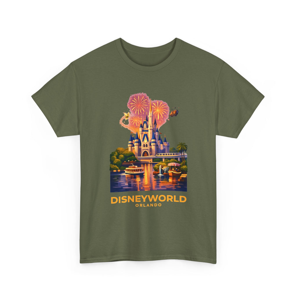 Disney World Castle Orlando Fireworks Cotton T‑Shirt