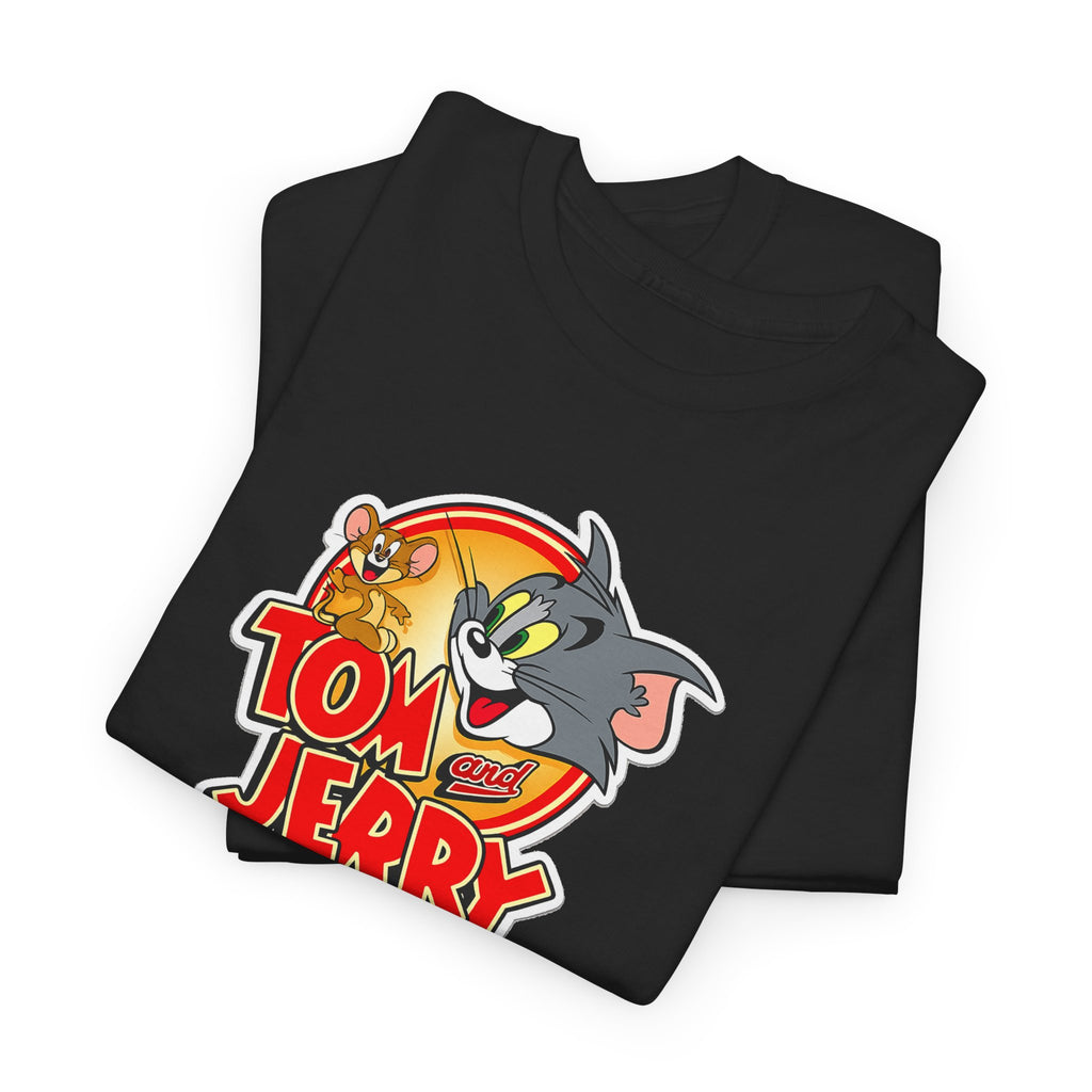 Tom & Jerry Retro Logo Cotton Tee — Classic Cartoon Graphic T-Shirt