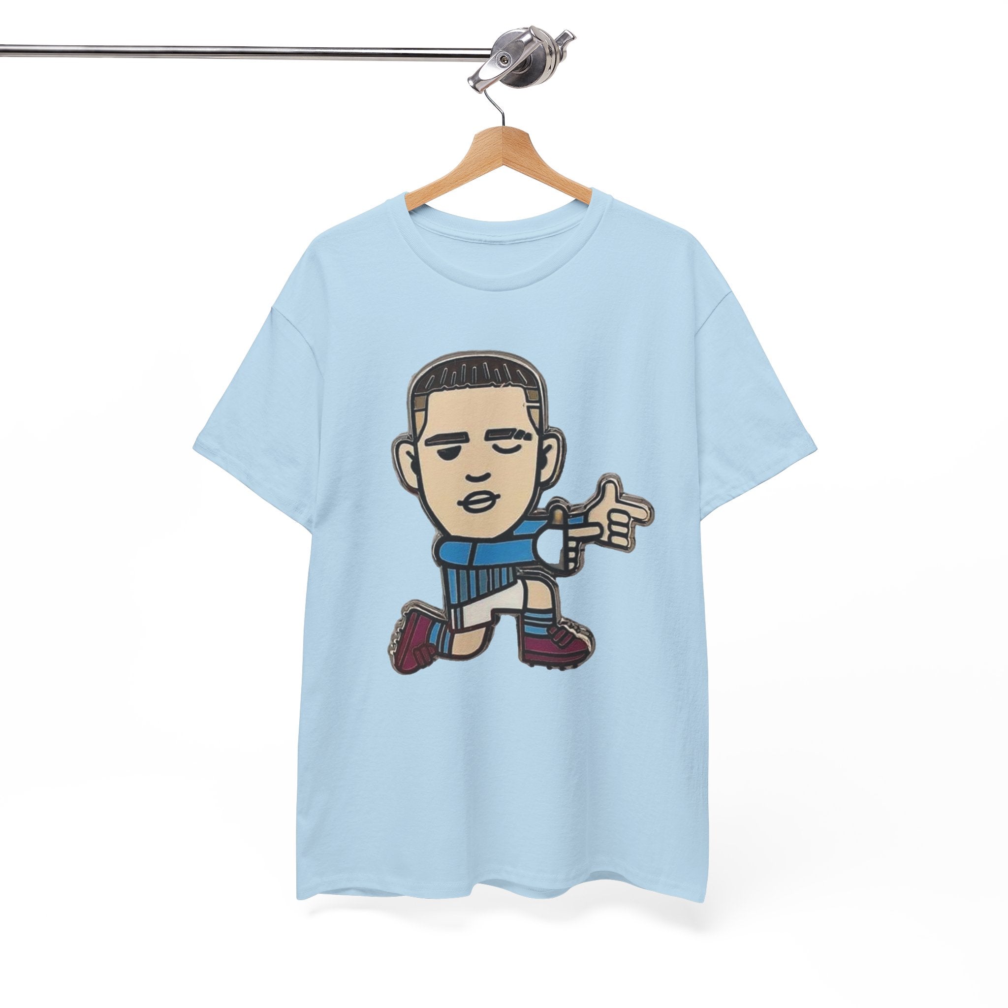 Phil Foden Cartoon Dance Pose Tee - Funky Character Graphic T-Shirt