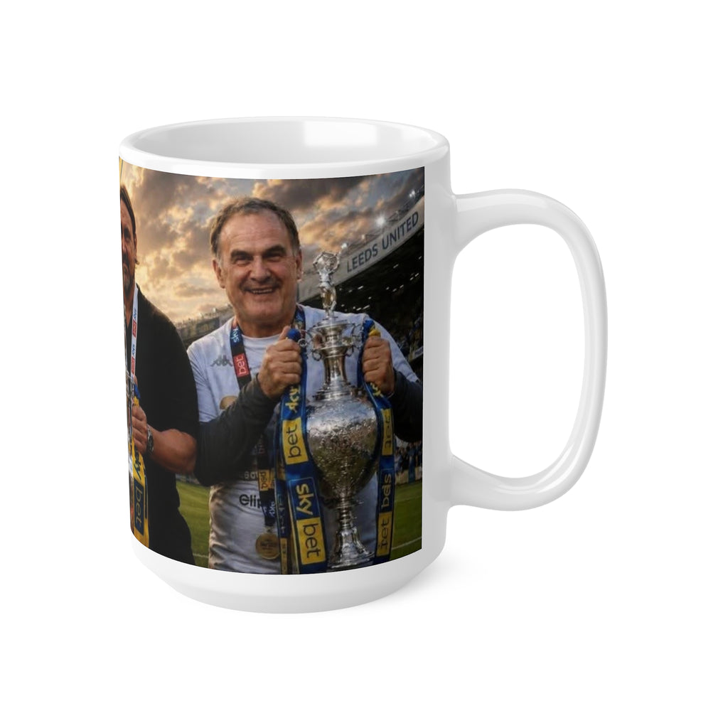 Leeds United Managers Photo Mug – Vintage Trophy Team Ceramic Coffee Cup (11oz, 15oz)