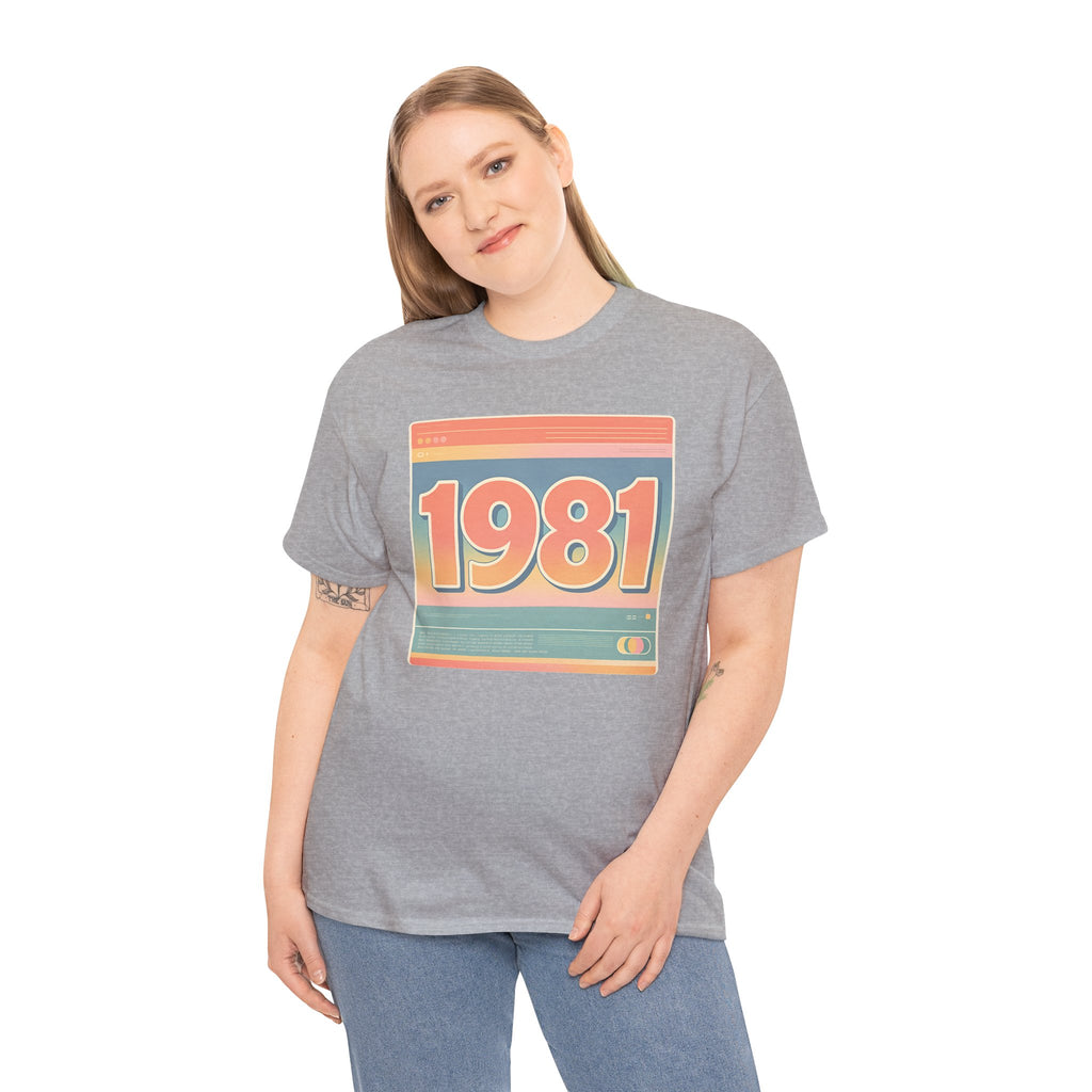 Vintage 1981 Retro Tee — 40th Birthday Gift Shirt