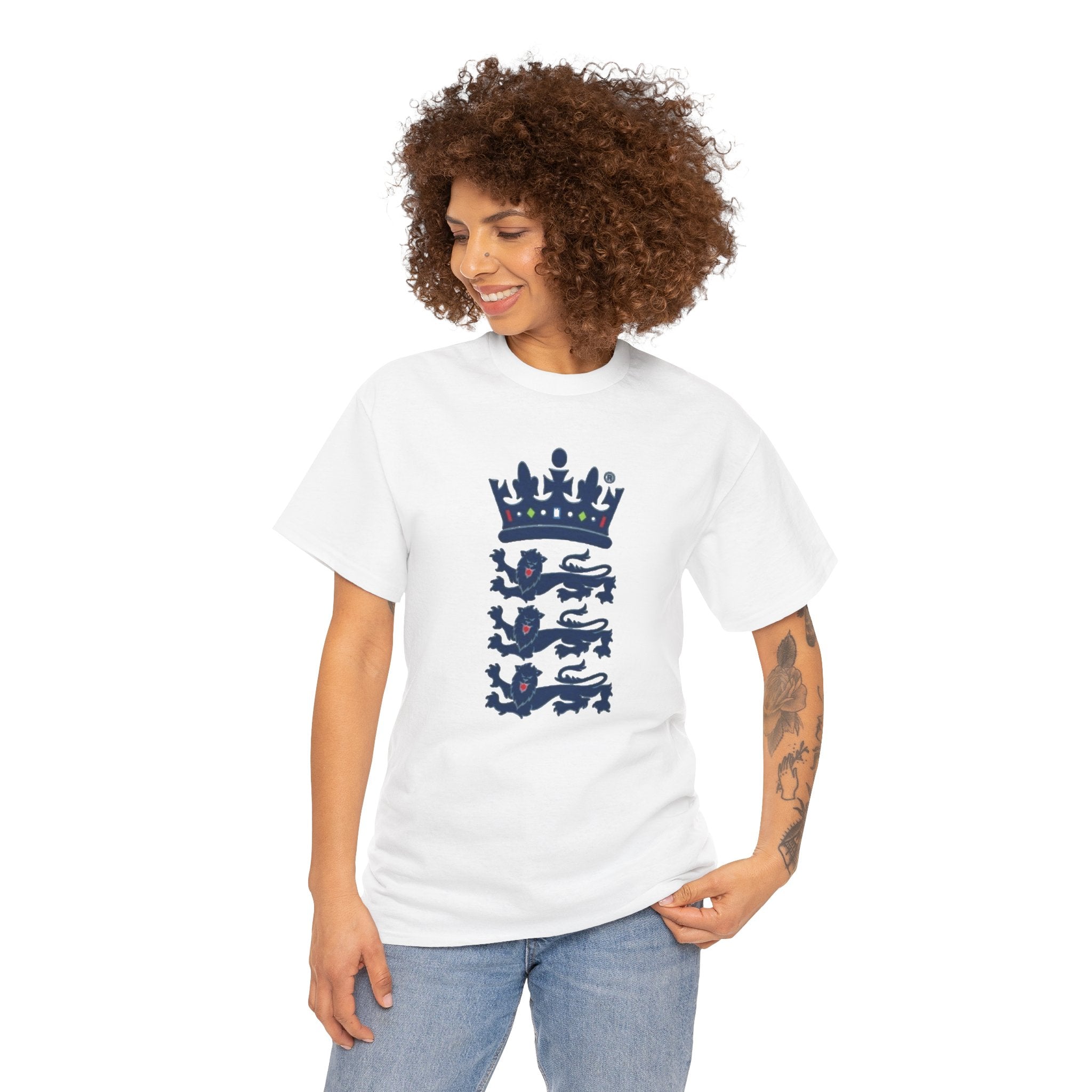 English Cricket T-Shirt — Vintage Cricket Crest Tee