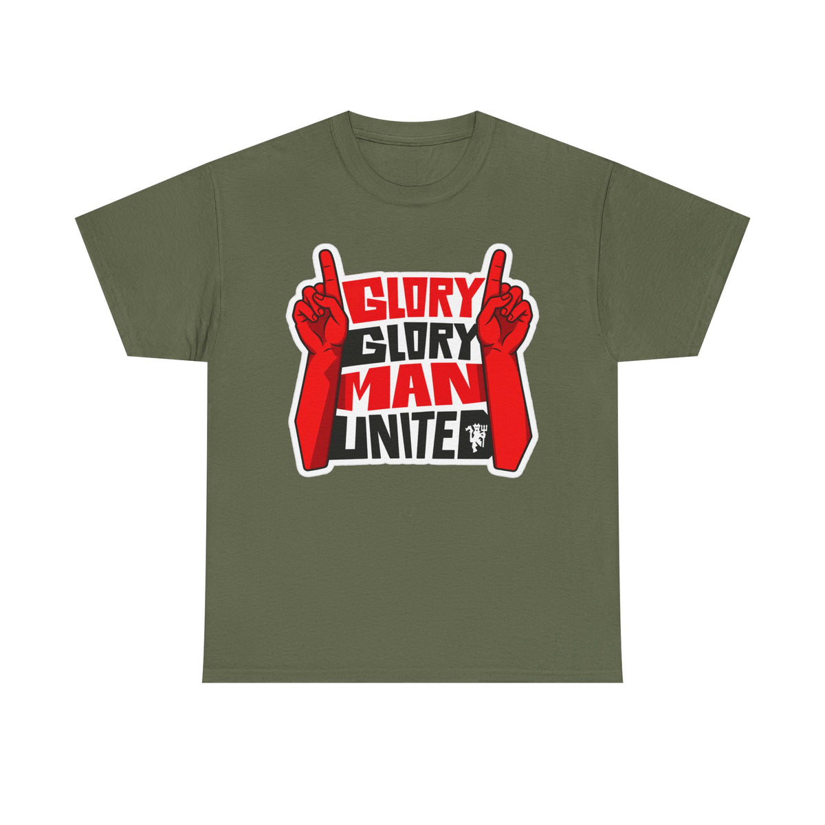 Glory Glory Man United T-Shirt — Retro Red Football Fan Tee