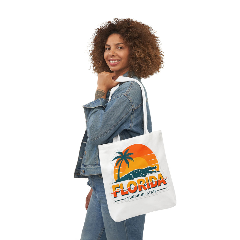 Florida Sunshine State Canvas Tote